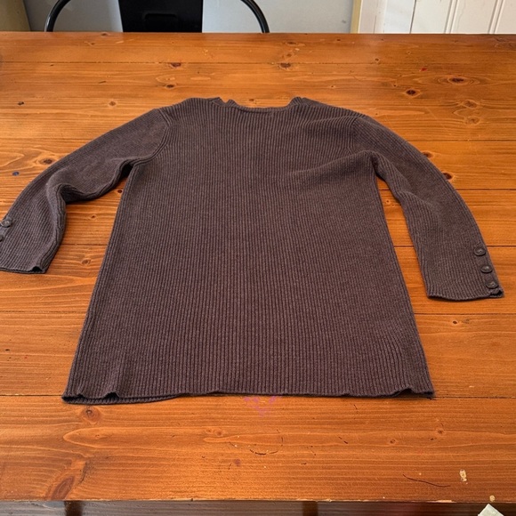 dressbarn Charcoal V-Neck Sweater - Picture 6 of 12